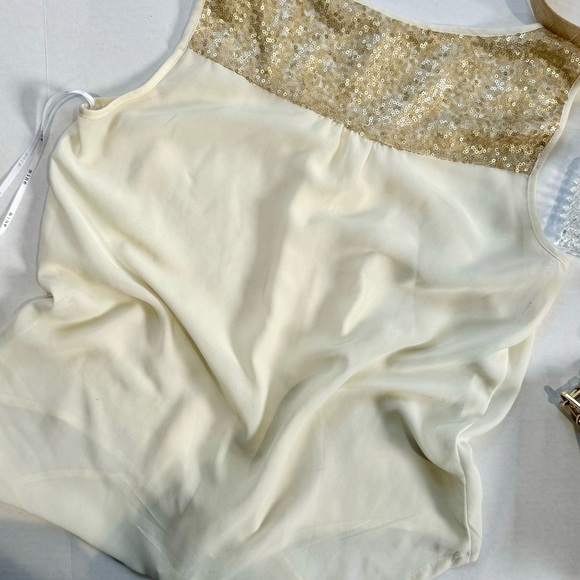 Mine brand chiffon tie waist sleeveless sequin top ❤️ - Picture 4 of 7